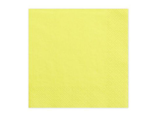 Picture of NAPKINS 3 LAYER YELLOW 33X33CM  - 20 PACK